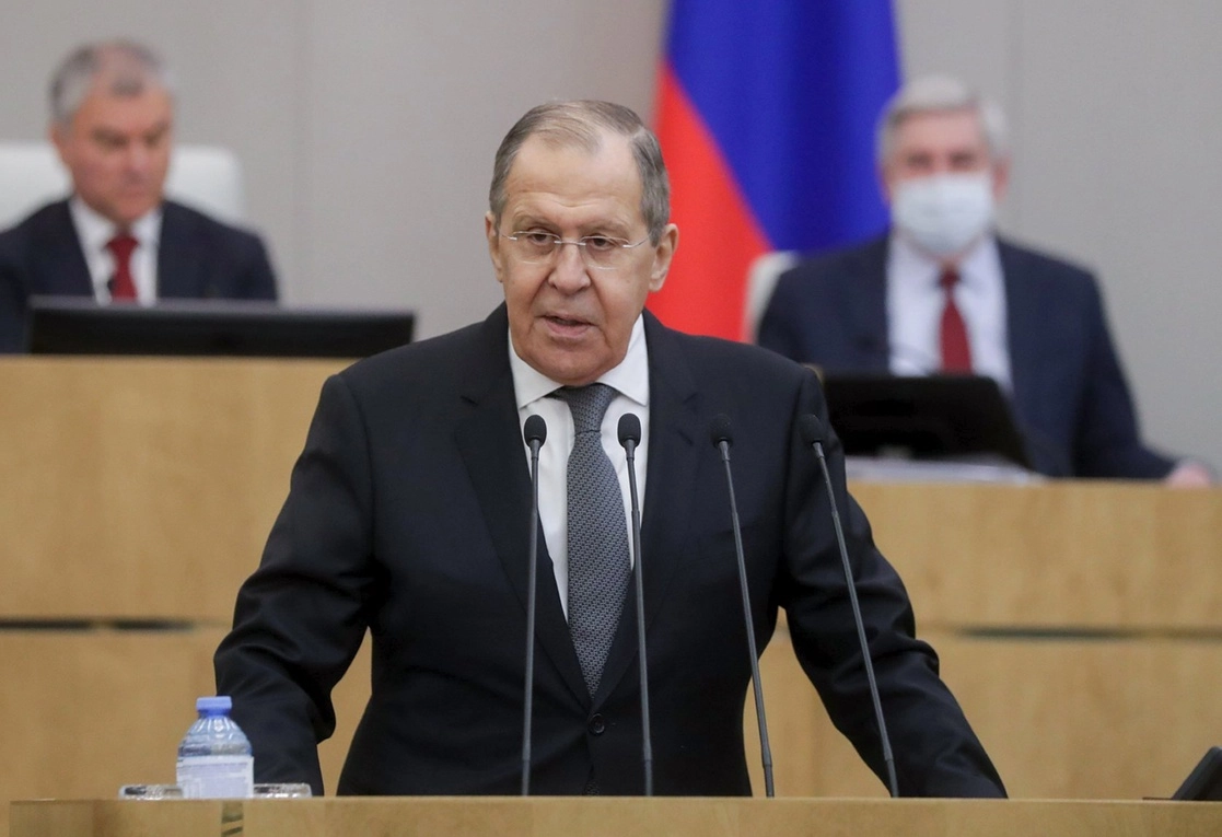 Serguei Lavrov, canciller ruso, ayer al comparecer ante la Duma. Foto Ap