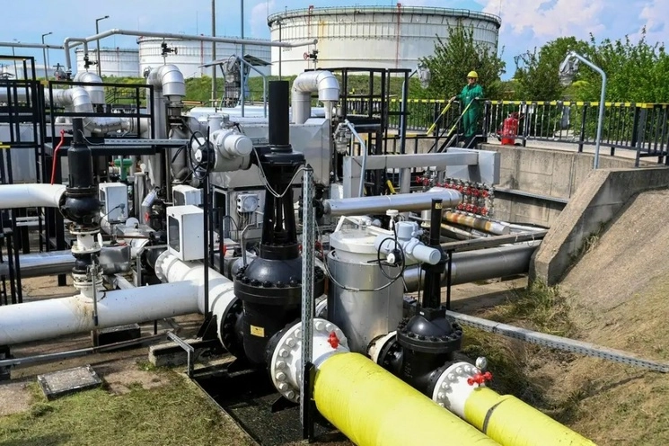 Estación receptora de petróleo en el oleoducto Druzhba, entre Hungría y Rusia. Foto Afp
