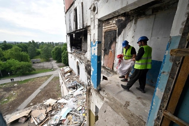 El Mando Sur de las Fuerzas Armadas de Ucrania informó de la destrucción de la infraestructura por parte del Kremlin. Foto Afp