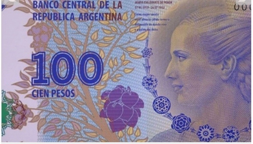 Billete de cien pesos argentinos. Foto Europa Press / Archivo