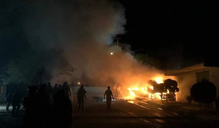Aspectos de un intento de linchamiento en Hidalgo, en marzo pasado. Foto La Jornada