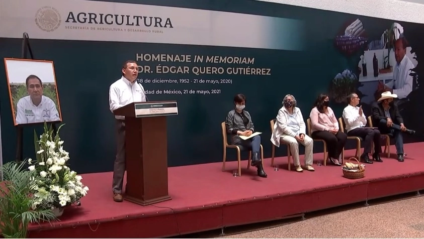 El evento fue encabezado por Víctor Suárez Carrera, subsecretario de Autosuficiencia Alimentaria de Sader. Fotograma tomado del video emitido por la dependencia