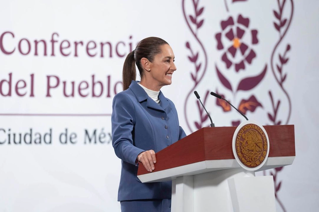 La presidenta Claudia Sheinbaum, durante su conferencia de este martes 6 de mayo, desde Palacio Nacional