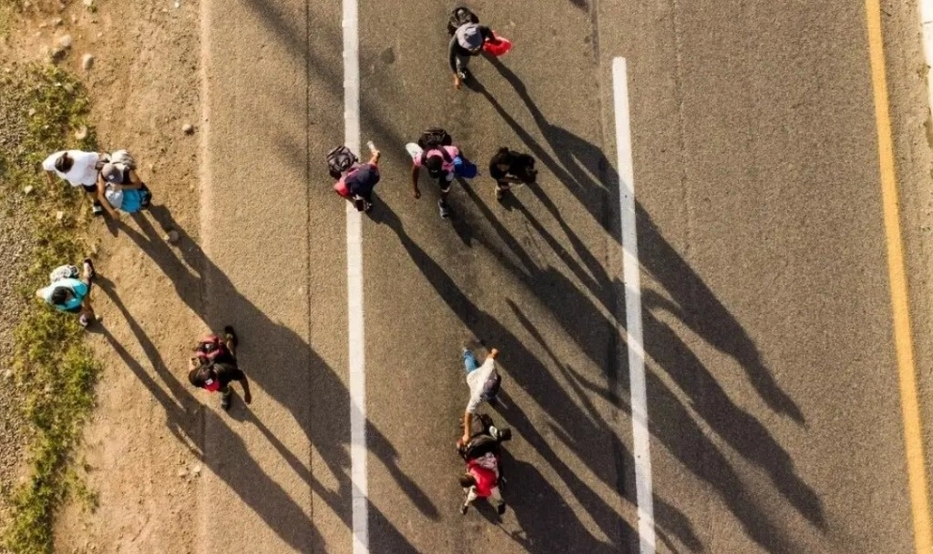 Durante octubre tres Caravanas partieron desde Tapachula los días cinco, 13 y 20, en busca de avanzar al centro y norte de México. Foto Cuartoscuro / Chiapas 
