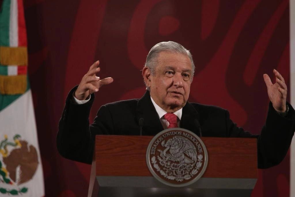 El presidente Andrés Manuel López Obrador durante conferencia de prensa. Foto María Luisa Severiano
