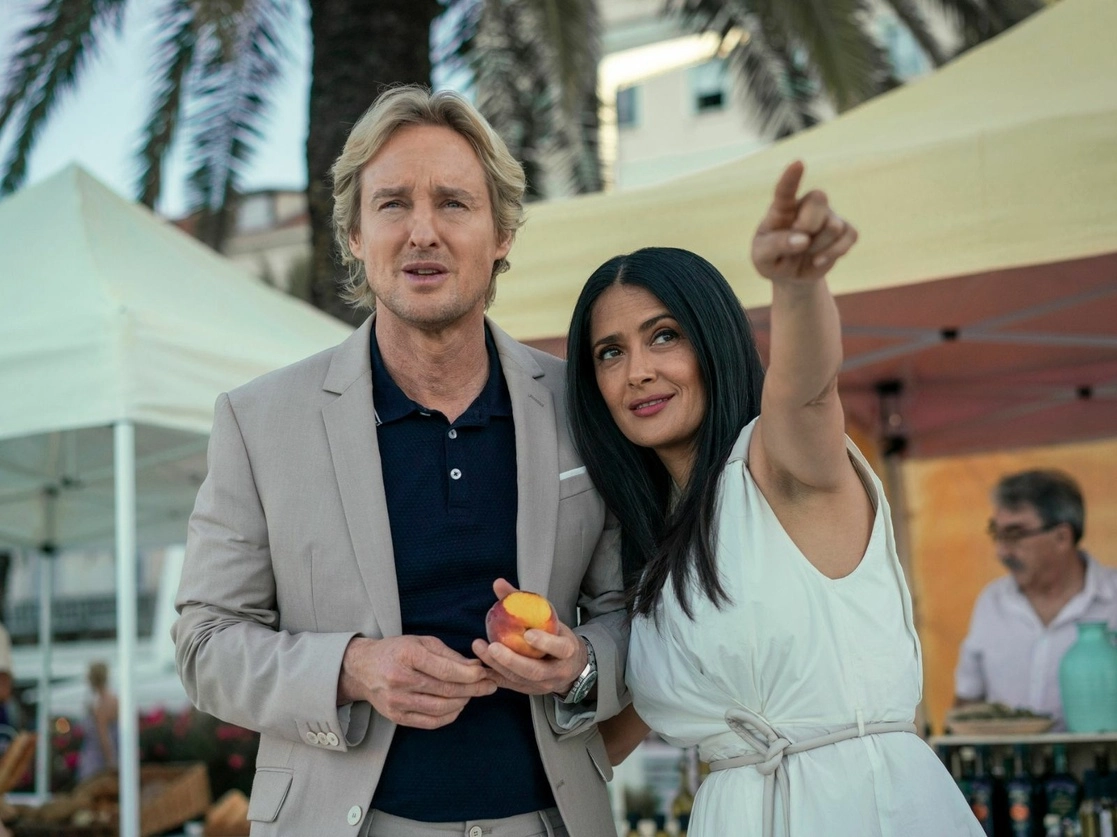 Los actores Salma Hayek y Owen Willson protagonizan el drama de ciencia ficción ‘Bliss’. Foto Amazon Studios vía Ap