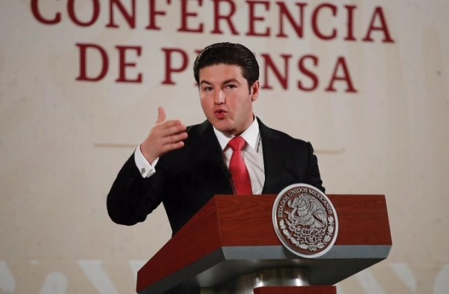 Samuel García, gobernador del estado de NL, durante una conferencia matutina en imagen de archivo. Foto Cristina Rodríguez