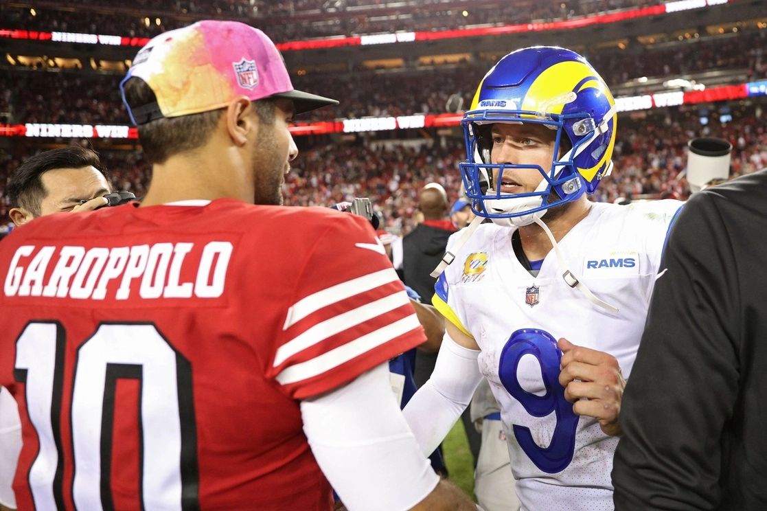 Garoppolo había logrado ya un pase de touchdown de 57 yardas a Deebo Samuel para darle a los 49’s una ventaja de 14-6 en el medio tiempo. Foto Afp
