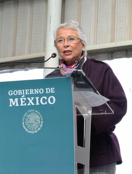 Olga Sánchez Cordero en imagen tomada de su cuenta de twitter