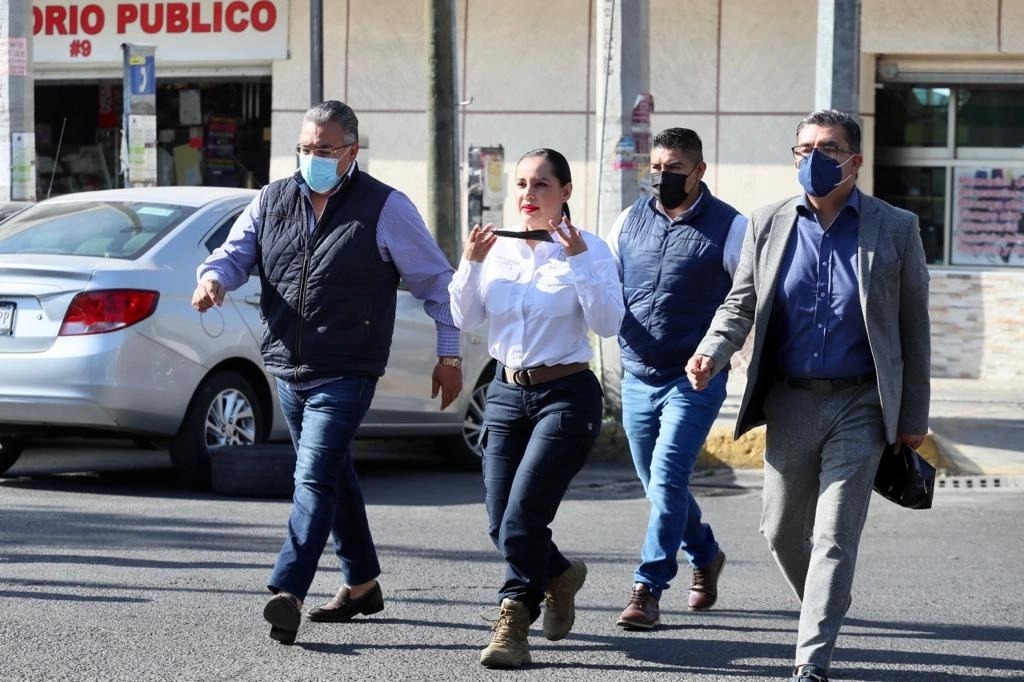 La alcaldesa de Cuauhtémoc suspendida en funciones, Sandra Cuevas, llega a los juzgados del Reclusorio Norte, este jueves 31 de marzo de 2022. Foto Roberto García Ortiz