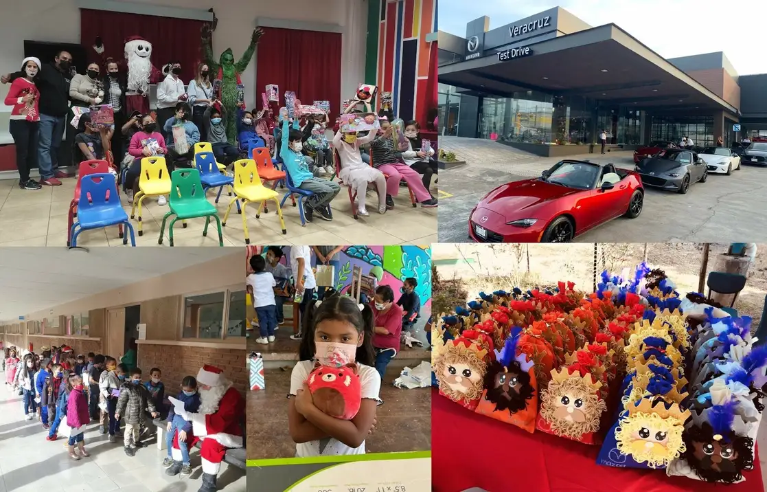 Santa Project es una iniciativa nacida en Japón donde dueños de Mazda MX-5 salen a las calles para repartir regalos a niños.
Fotos. Cortesía Mazda de México.
