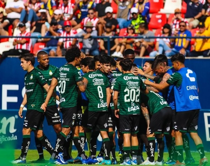 Después de un cerrado duelo en la primera parte en el estadio Alfonso Lastras, los locales llegaron a las redes al minuto 47. Foto @ClubSantos