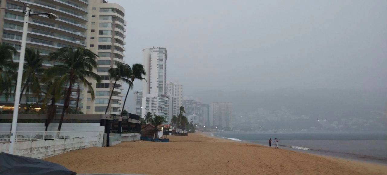 Aspectos de la costa en Acapulco, Guerrero este 12 de junio de 2025. Foto