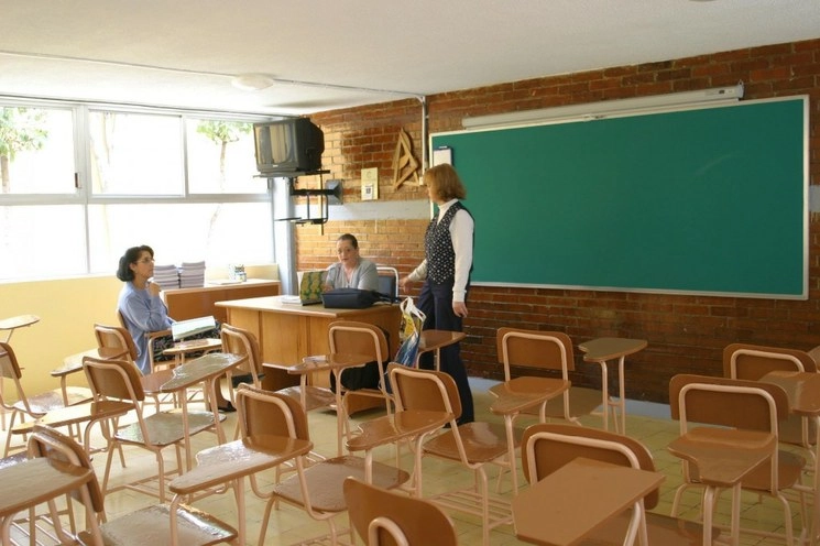 Aula de una escuela privada en la Ciudad de México. Foto Cuartoscuro / Archivo