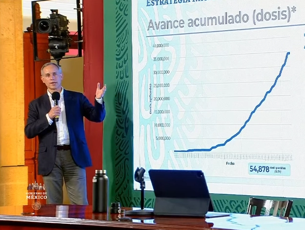 El subsecretario de Salud, Hugo López-Gatell durante conferencia de prensa. Fotograma tomado del video emitido por el Gobierno de México