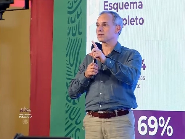 El subsecretario de Prevención y Promoción de la Salud, Hugo López-Gatell durante conferencia de prensa. Fotograma tomado del video emitido por el Gobierno de México