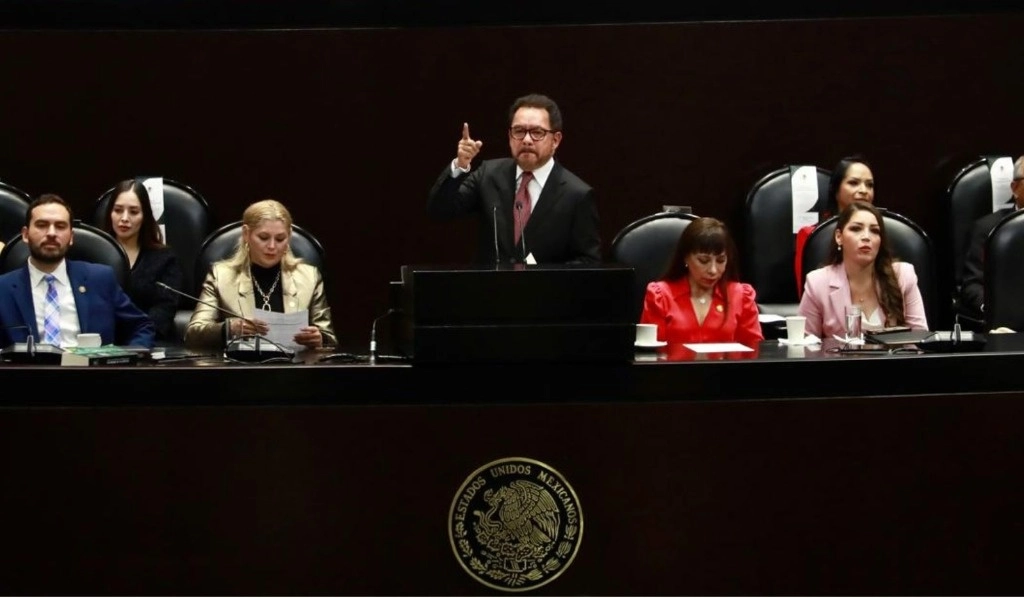 Ignacio Mier, actual senador de Morena, durante su posicionamiento en la sesión del Congreso, el 1 de septiembre de 2024. Foto Luis Castillo

