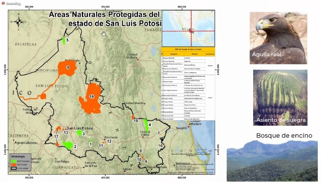 Área que comprende la Sierra de San Miguelito, en San Luis Potosí. Imagen tomada de una transmisión en vivo de la Semarnat / Archivo 