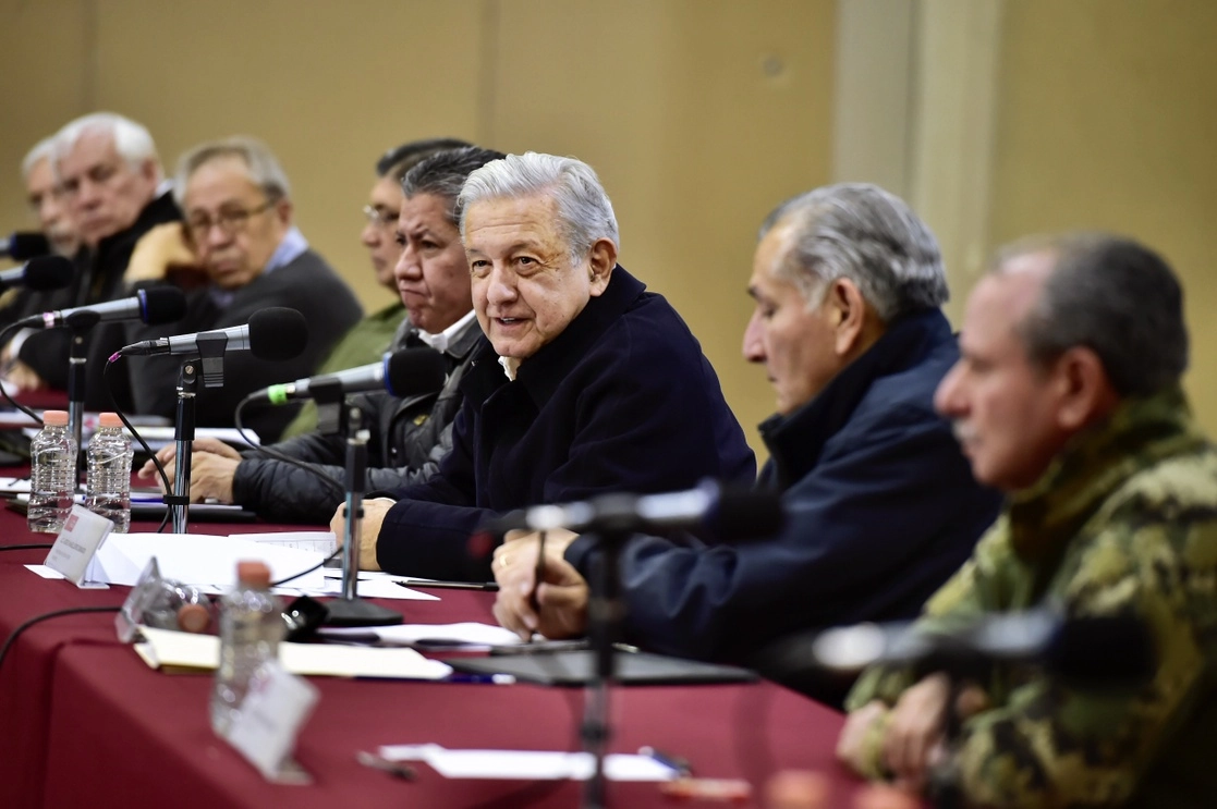 El presidente Andrés Manuel López Obrador (c) durante la presentación del Plan de Apoyo a Zacatecas. Foto Presidencia