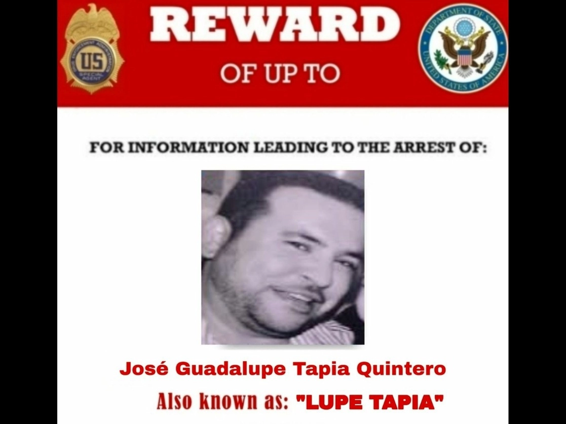 Tapia Quintero es considerado un importante operador financiero y traficante de drogas para la agencia antidrogas de EU (DEA, por sus siglas en inglés). Imagen tomada del sitio https://www.dea.gov / Archivo
