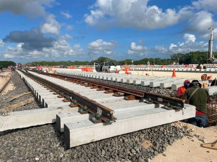 Avances de la Estación Cancún Tren Maya, ubicada en el Tramo 4. Foto Cuartoscuro / Archivo