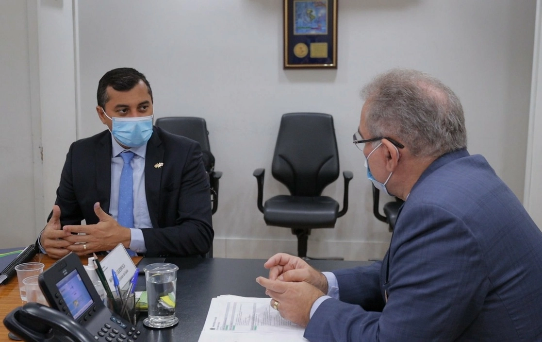 El gobernador (izquierda) solicitó el despliegue de la Guardia Nacional. Foto @wilsonlimaAM