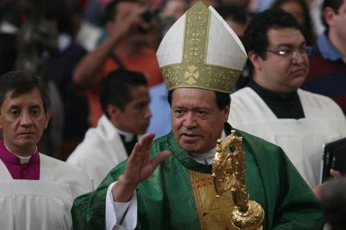 El cardenal Norberto Rivera en imagen de archivo. Foto María Meléndrez Parada

