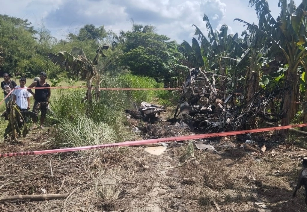El piloto de una avioneta de fumigación perdió la vida al desplomarse la nave sobre unos campos de plátano en Chiapas. Foto Cortesía 