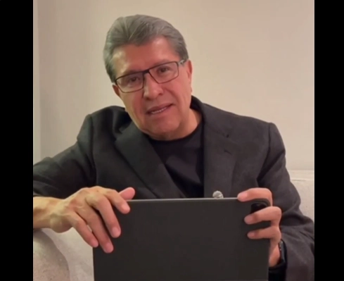 El diputado de Morena, Ricardo Monreal, presidente de la Jucopo en San Lázaro. Imagen tomada de un video difundido en https://x.com/RicardoMonrealA