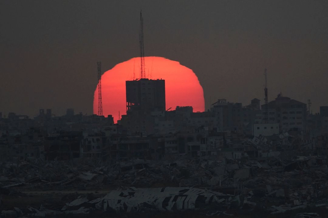 Edificios dañados en la Franja de Gaza, el 1 de julio de 2025.