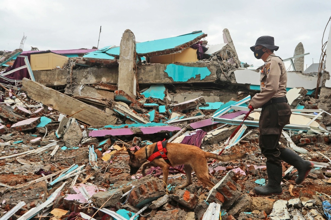 El número de muertos por el sismo ocurrido este viernes en Indonesia se elevó a 78 tras los trabajos realizados por rescatistas entre los escombros. Foto Ap