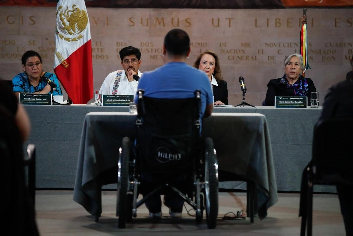 Ministros de la Suprema Corte de Justicia de la Nación, durante el tercer día de la audiencia pública. Foto 