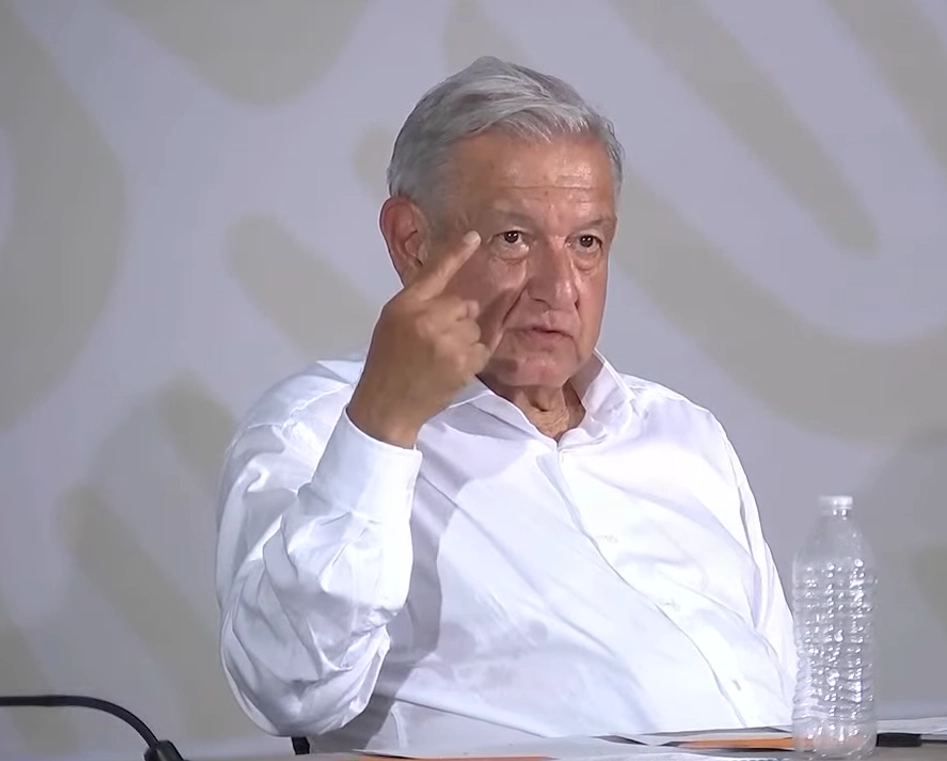 El presidente Andrés Manuel López Obrador durante la presentación del Plan de apoyo a las personas afectadas por el huracán Agatha, desde Oaxaca. Fotograma tomado del video emitido por el Gobierno de México