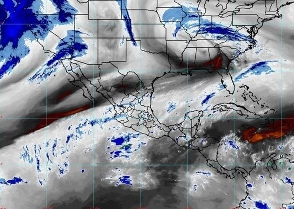 El frente frío 25 causará lluvias y bajas temperaturas en gran parte del territorio mexicano. Foto Tomada del Twitter @conagua_clima

