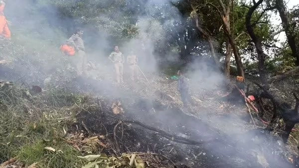 El helicóptero fue encontrado posteriormente accidentado entre Trijuginarayan y Gaurikund. Foto