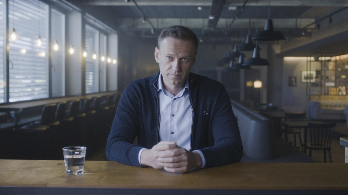 El líder opositor ruso encarcelado, Aleksei Navalny, en una escena de la película sobre él presentada en el Festival de Cine de Sundance. Foto Ap
