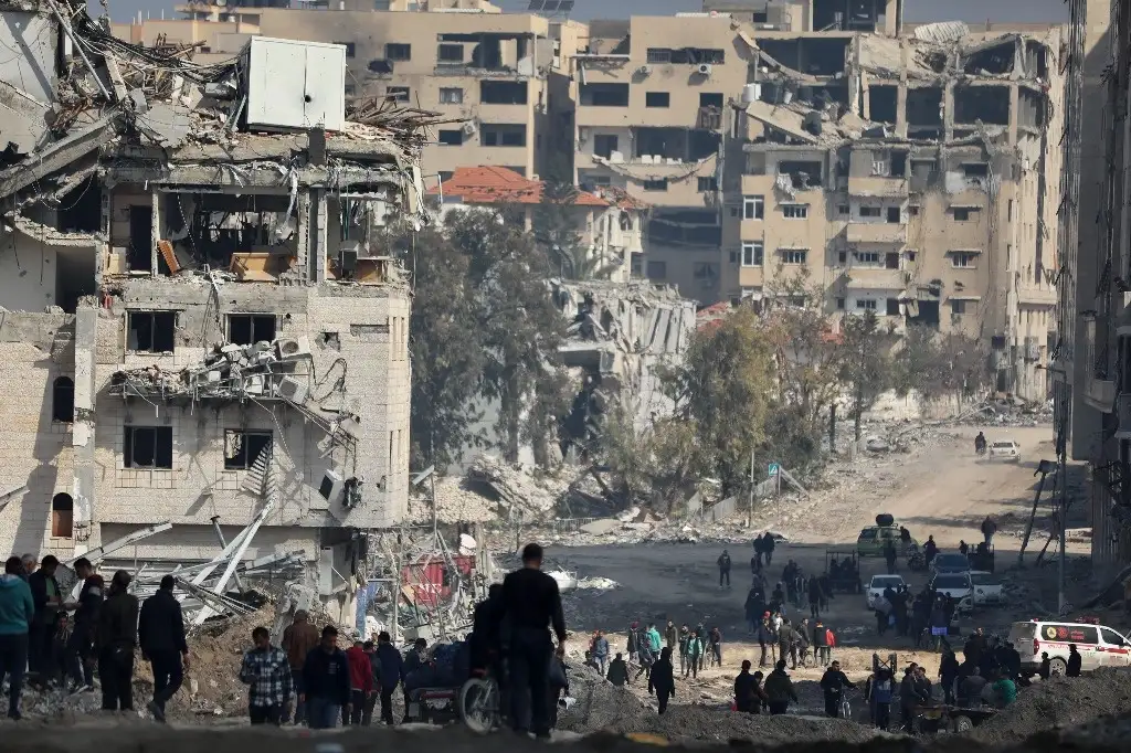 La ciudad de Gaza, ayer sábado. Foto Ap
