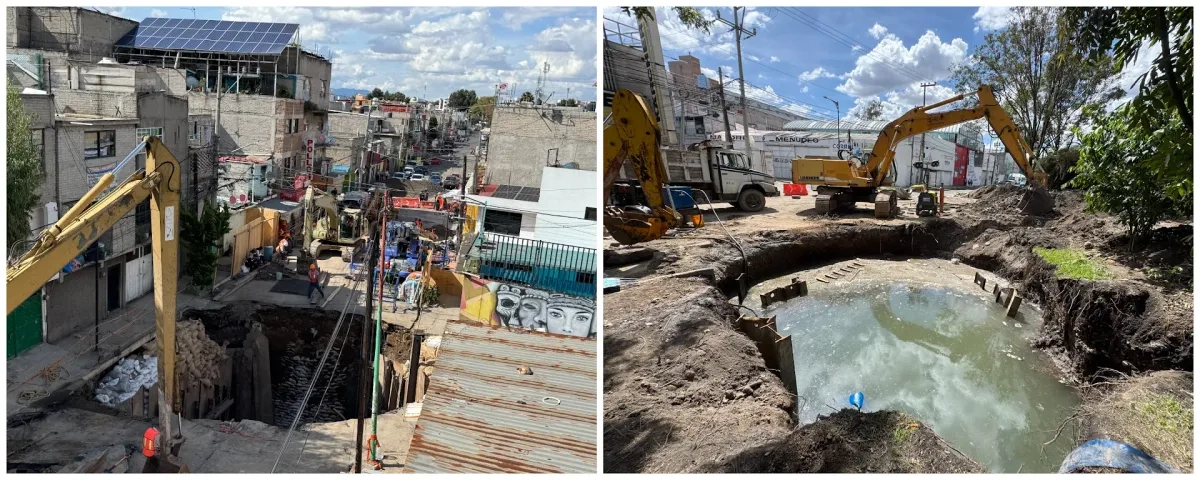 En lo que va del año se han generado 159 socavones en Iztapalapa. Destacan los ubicados en las colonias Renovación (en la imagen superior) y Santa Martha Acatitla Sur. Fotos