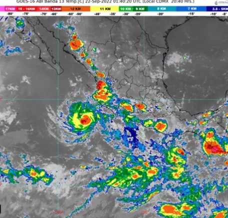 Trayectoria de tormenta tropical Newton. Imagen SMN