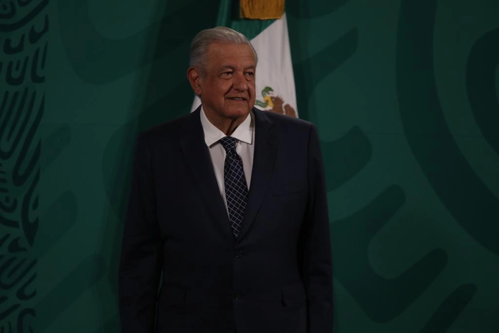 El presidente Andrés Manuel López Obrador durante su conferencia matutina en Palacio Nacional, en la Ciudad de México, el 25 de octubre de 2021. Foto María Luisa Severiano