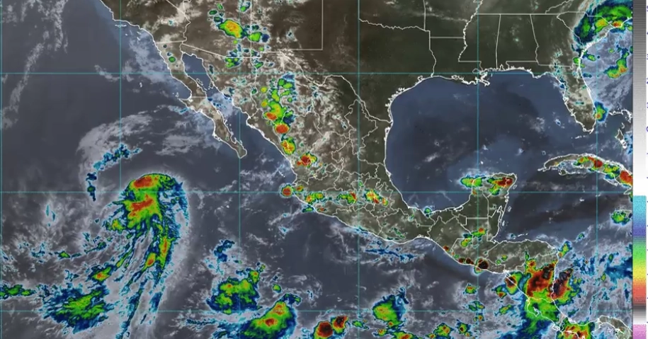 El Meteorológico Nacional pronosticó lluvias muy fuertes para entidades del noroeste, occidente y centro de México. Imagen tomada de la cuenta de X @conagua_clima