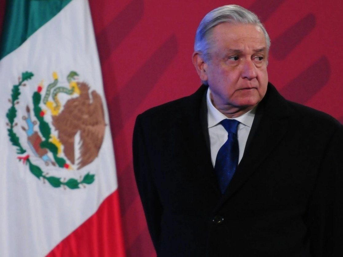 El presidente Andrés Manuel López Obrador durante su conferencia de esta mañana en Palacio Nacional, en la Ciudad de México. Foto Cuartoscuro