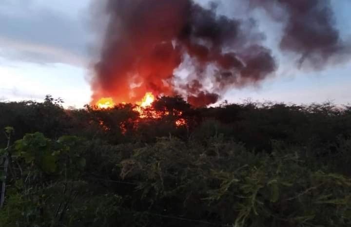 La Secretaría de Seguridad de Michoacán informó que 12 personas resultaron lesionadas tras la volcadura e incendio de un autobús turístico en Sahuayo. Foto tomada de Twitter