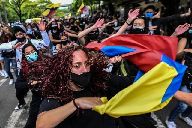 Protesta en Colombia. Foto Afp/ Archivo