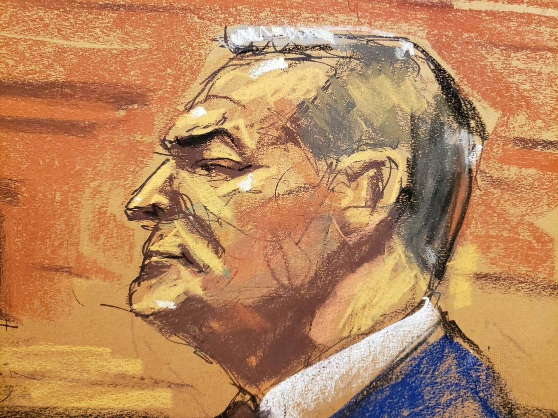 Juicio de Genaro García Luna. Foto Ilustración de Jane Rosenberg



