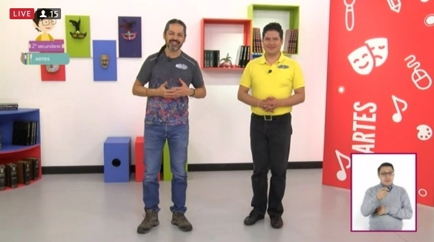 La Secretaría de Educación Pública informó que TV UNAM y Canal 22 se sumaron a la transmisión de contenidos producidos por la Dirección General de Televisión Educativa de la dependencia federal. Imagen tomada de la transmisión de Aprende en Casa II a través del sitio https://tv.unam.mx/en-vivo/