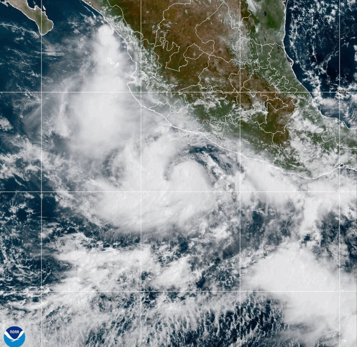 Imagen satelital del huracán 'Narda'. Foto