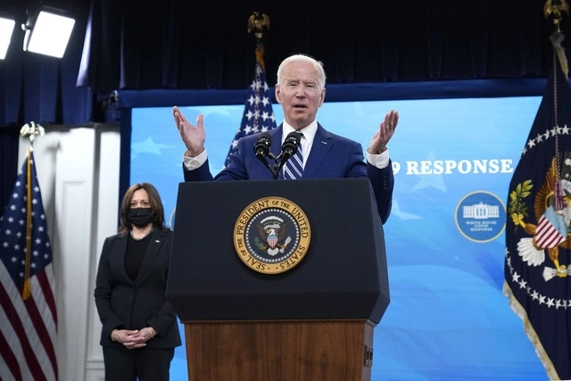 El presidente de EU, Joe Biden durante conferencia de prensa. Foto Ap
