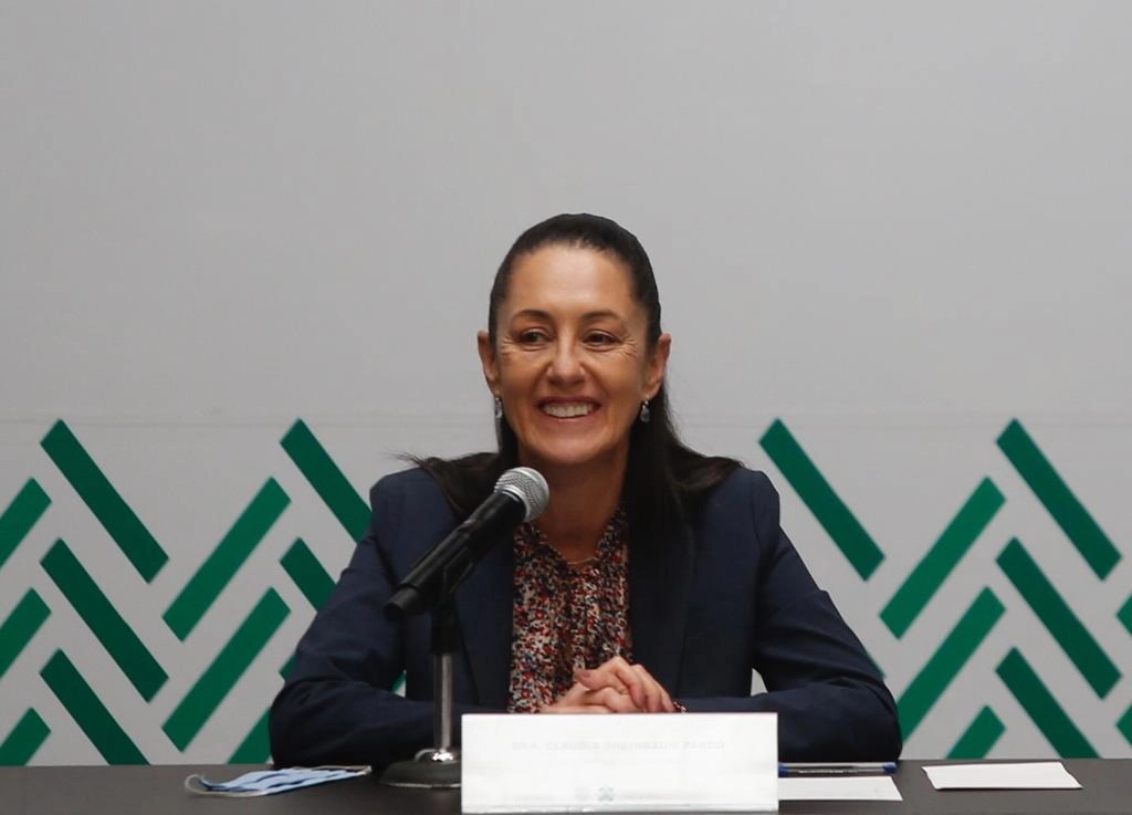 La jefa del Gobierno capitalino, Claudia Sheinbaum, durante el evento "Reactivación Económica para el Bienestar de la CDMX". Foto Guillermo Sologuren