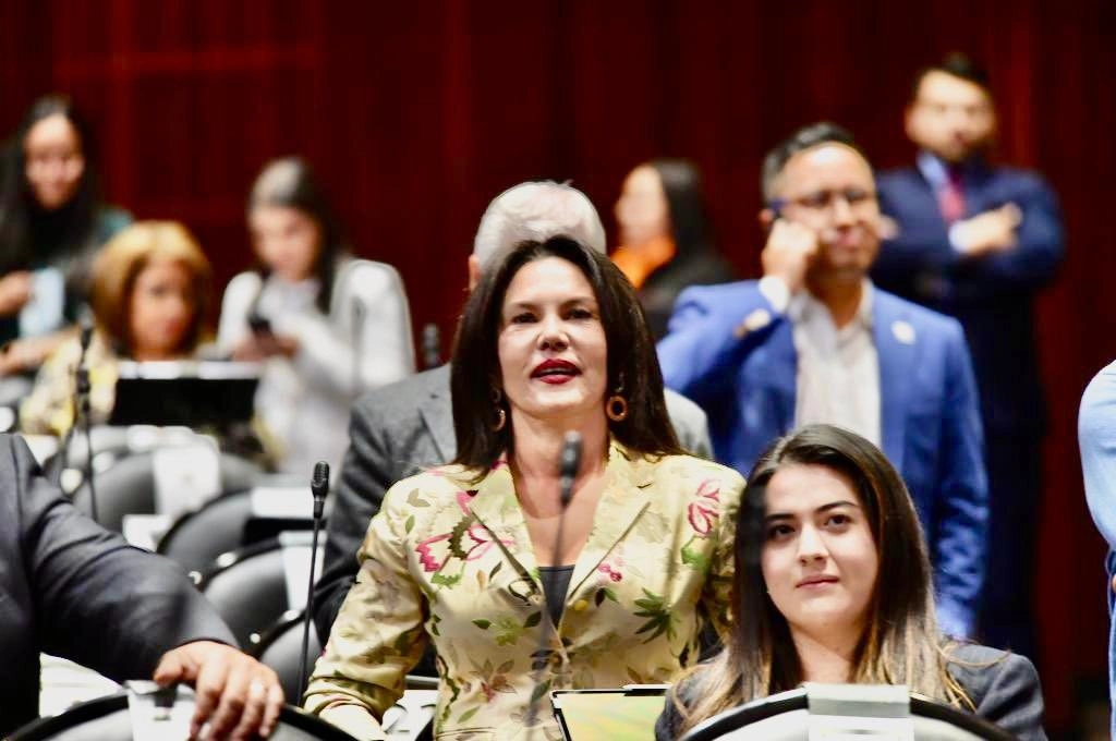 La diputada panista, Teresa Castell (c) en imagen de archivo. Foto tomada de la cuenta de Twitter @teresacastellmx
